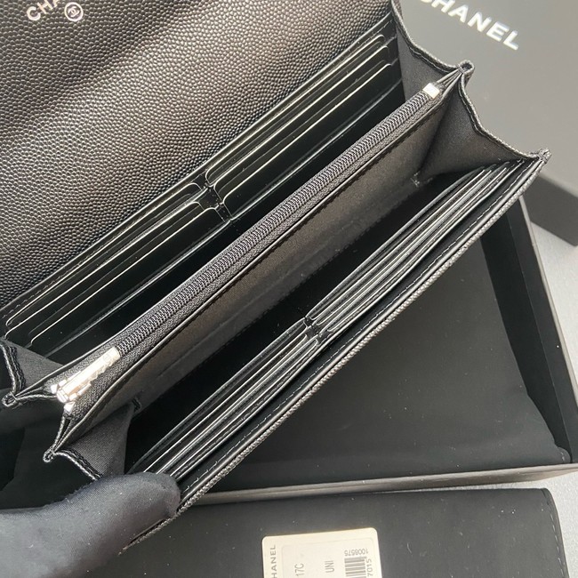 Chanel Long Flap Wallet AP3724 black