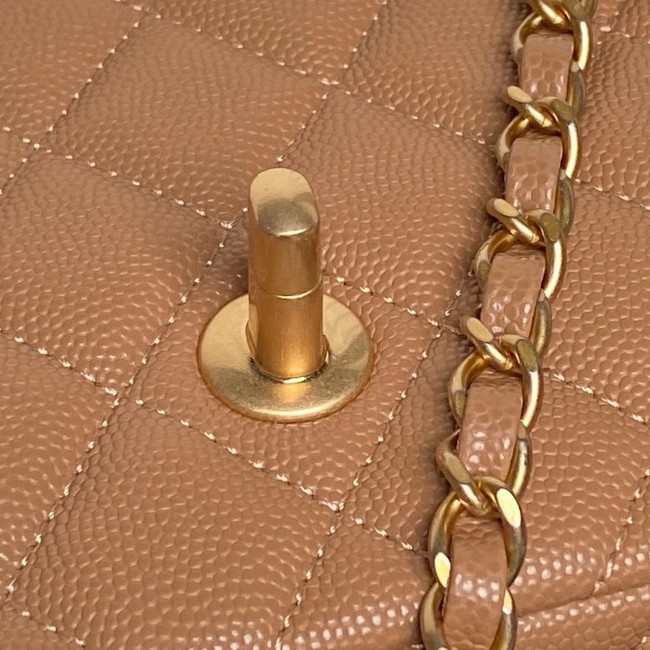 CHANEL Clutch With Chain AS2701 brown&gold Metal