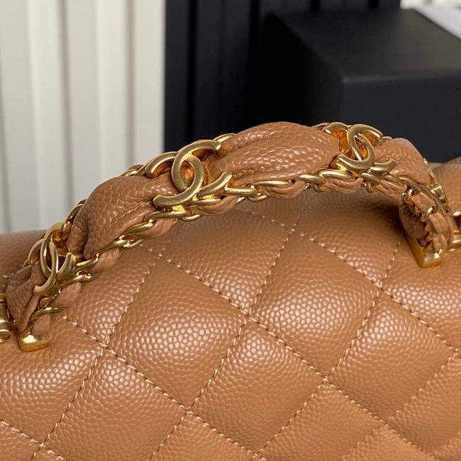 CHANEL Clutch With Chain AS2701 brown&gold Metal