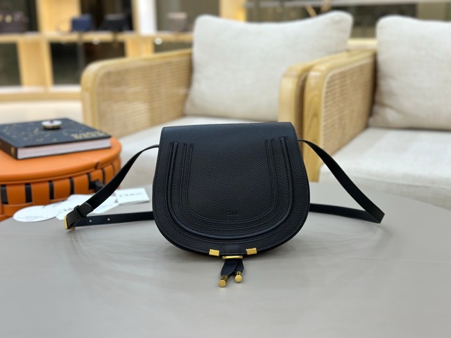 Chloe Grained Calfskin MARCIE saddle bag 31054 black