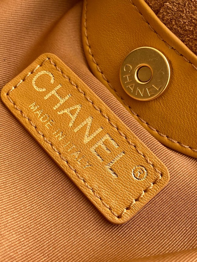 CHANEL mini Hobo Bag Suede AS4981 Camel