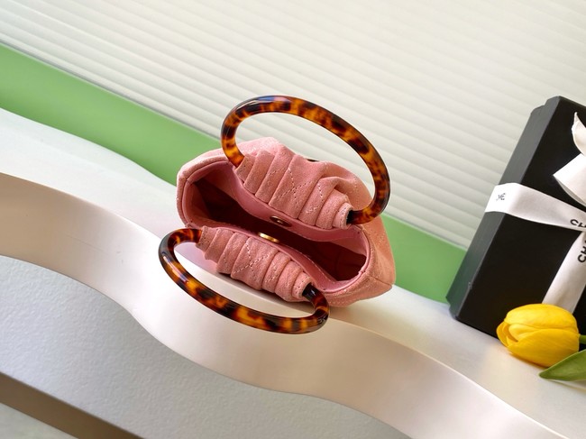 CHANEL mini Hobo Bag Suede AS4981 pink