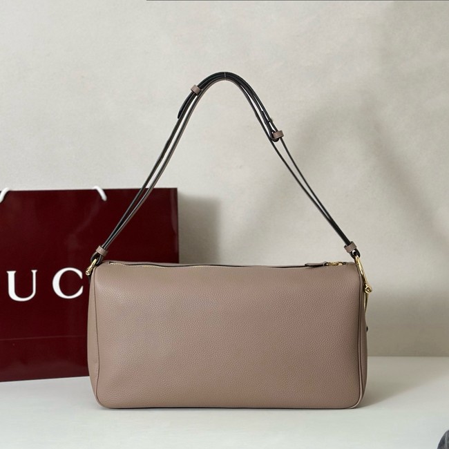 Gucci Half Horsebit large shoulder bag 862530 gray