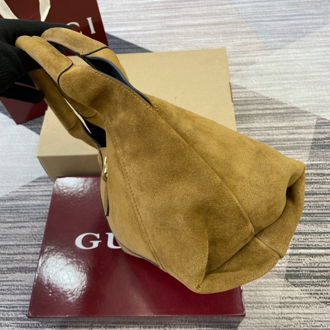 Gucci Beatrix medium tote bag suede 850926 brown suede