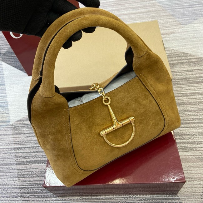 Gucci Beatrix medium tote bag suede 850926 brown suede