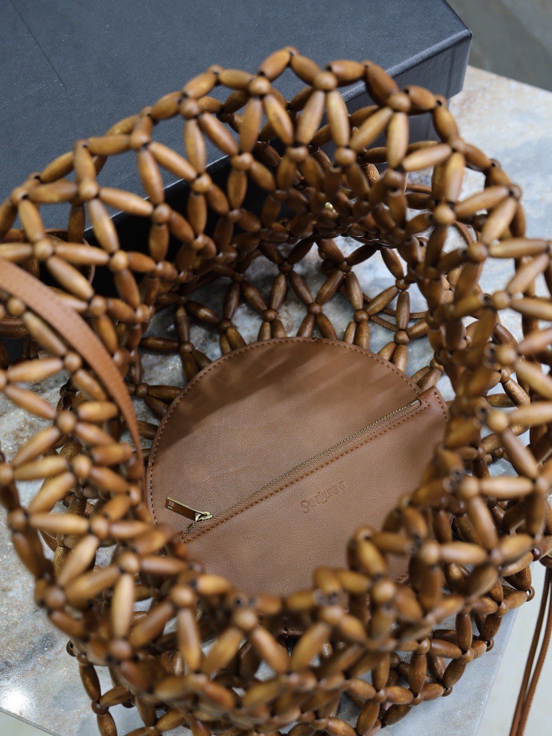 Saint Laurent Bucket Supple Bag 821911 Brown Saint Laurent Bucket Supple Bag 821911 Brown