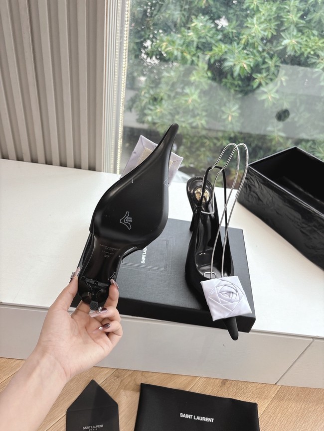 YSL AMALIA slingback pumps in satin crepe 21025-5