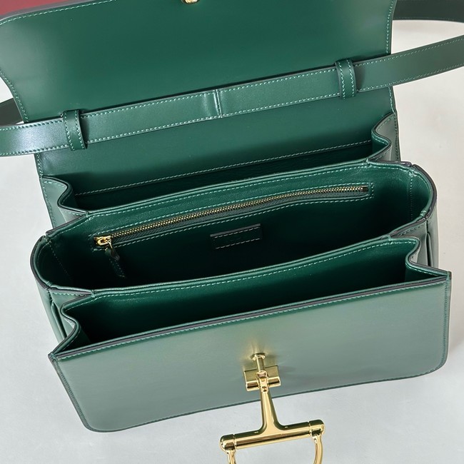 Gucci Siena medium top handle bag 855535 dark green