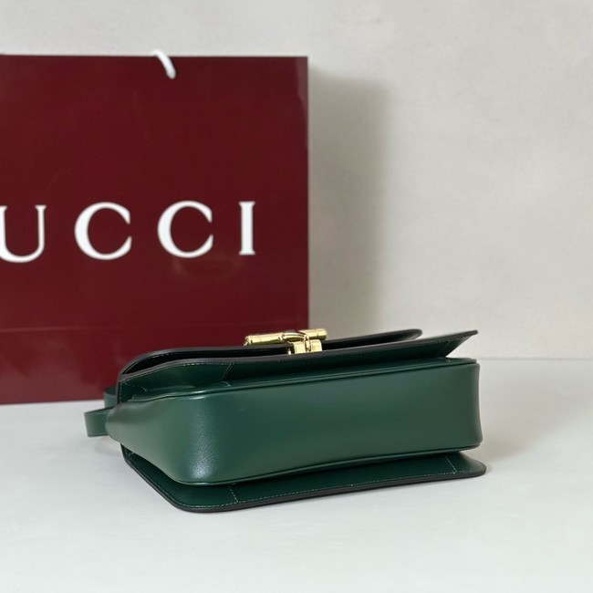 Gucci Siena medium top handle bag 855535 dark green