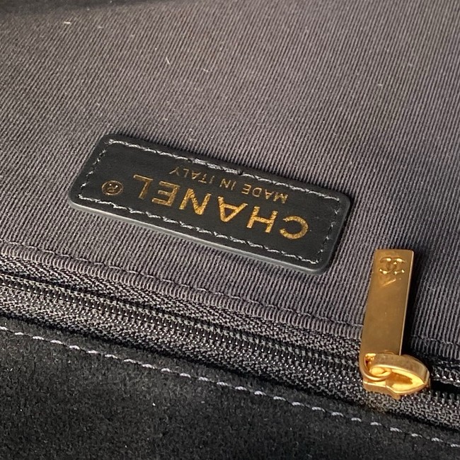 CHANEL Suede Calfskin Shoulder Bag AS5883 black