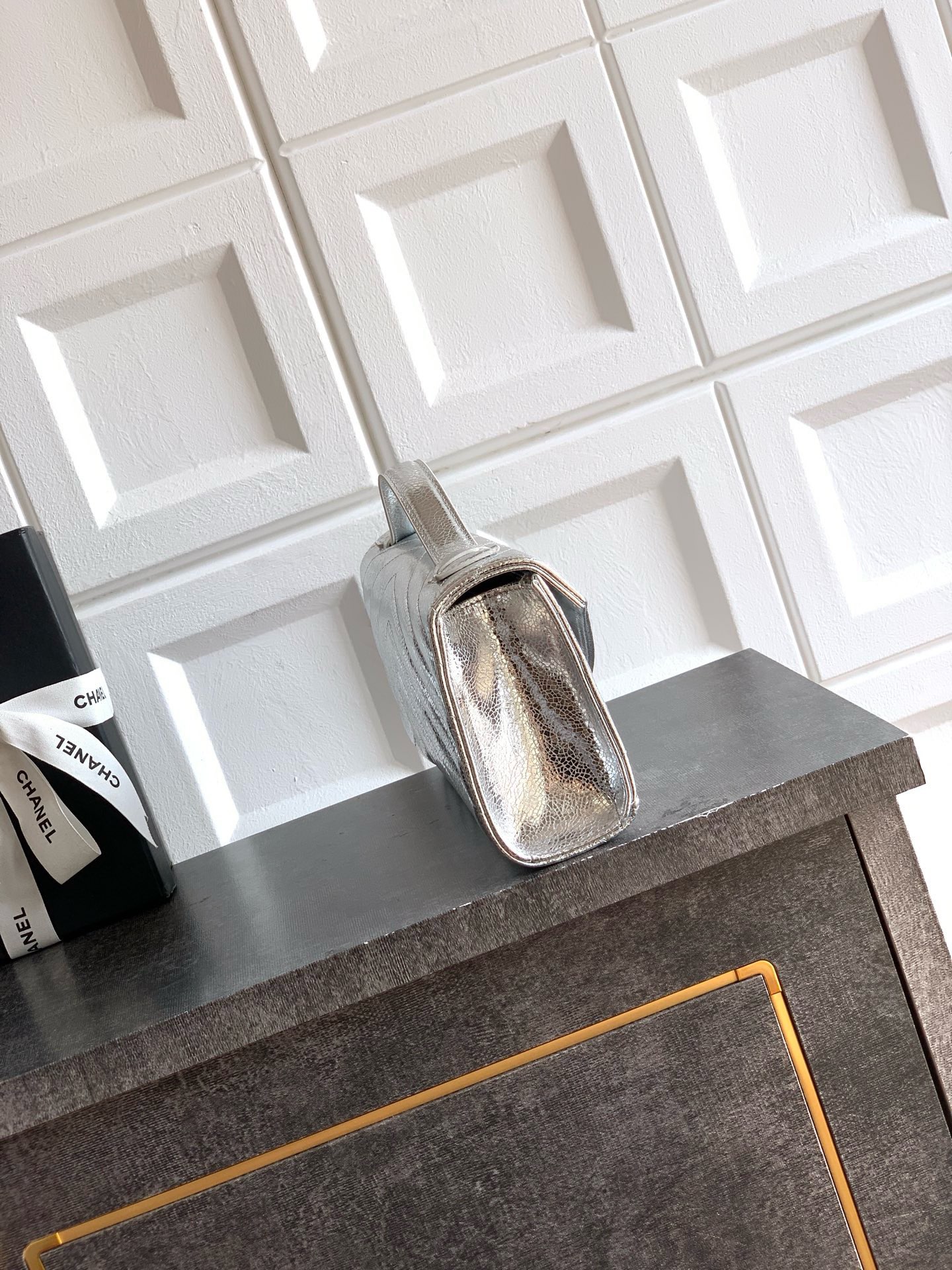 Chanel Original Leather 26X C6044 Silver Chanel Original Leather 26X C6044 Silver