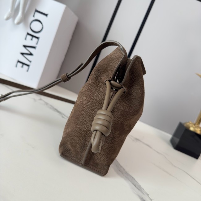 Loewe Flamenco Leather Shoulder Bag 262355 dark brown