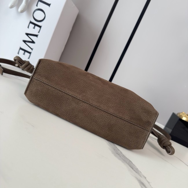 Loewe Flamenco Leather Shoulder Bag 262355 dark brown