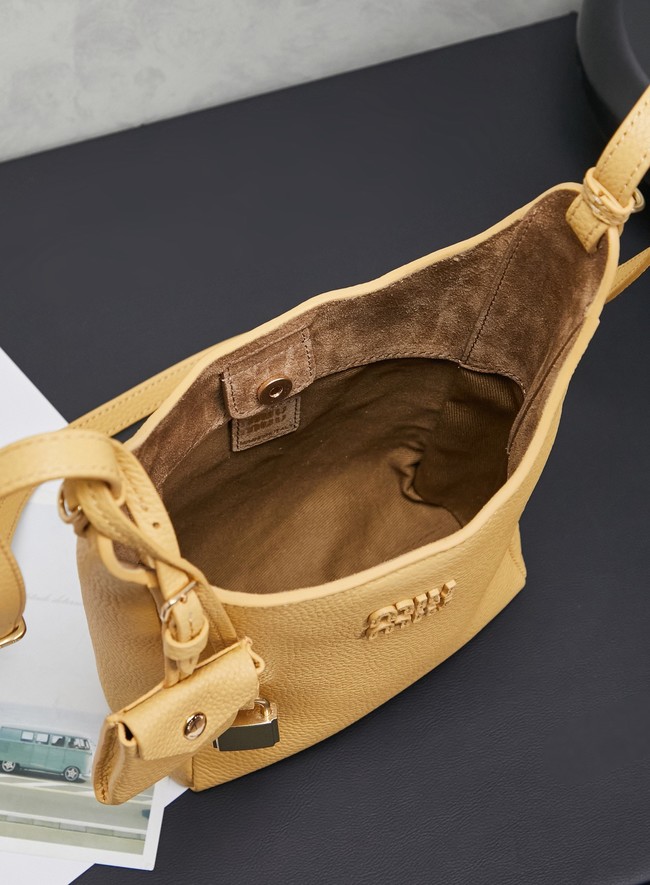 MIUMIU leather Shoulder Bag 5BE098 Apricot