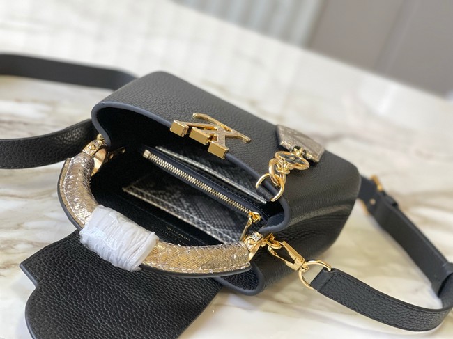 Louis Vuitton Capucines Mini M89369 black&gold Snake skin