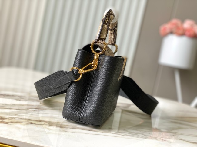 Louis Vuitton Capucines Mini M89369 black&gray Snake skin