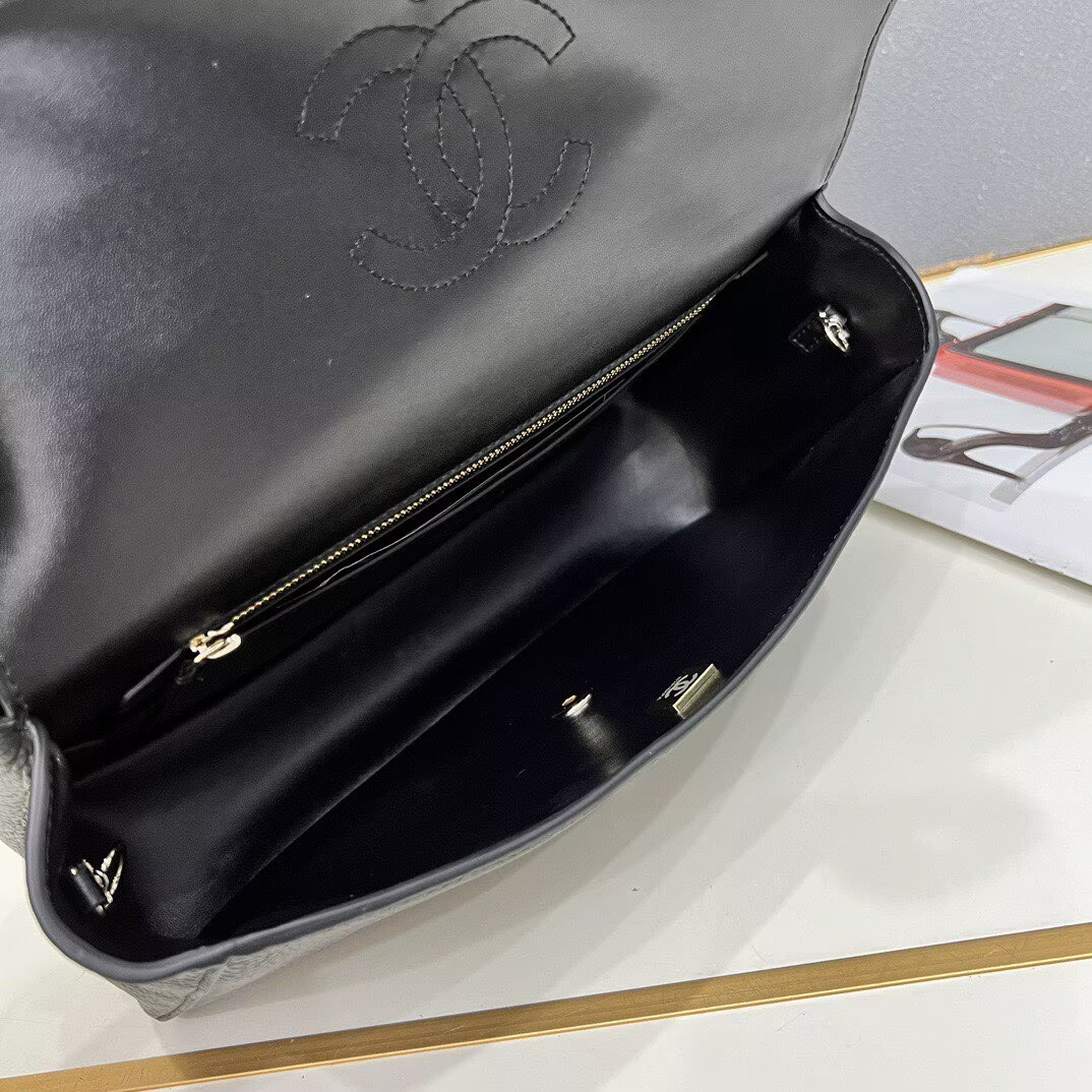 Chanel 26SS Original Leather Tote Shopping Bag 1A013 Black Chanel 26SS Original Leather Tote Shopping Bag 1A013 Black