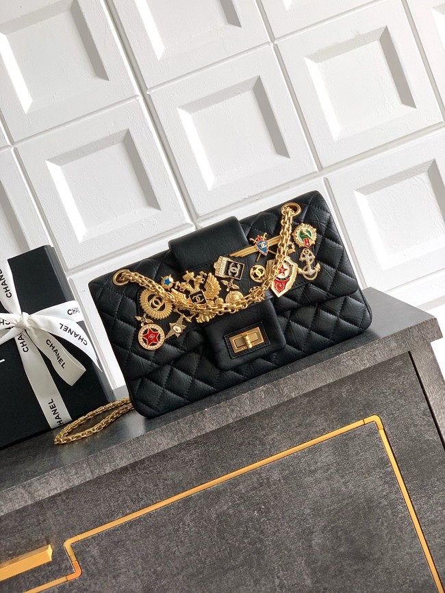 CHANEL Classic Handbag Lambskin CF1112 black