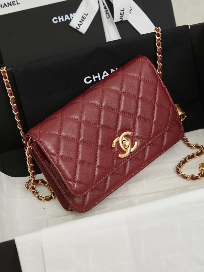 Chanel Wallet On Chain AP3938 burgundy
