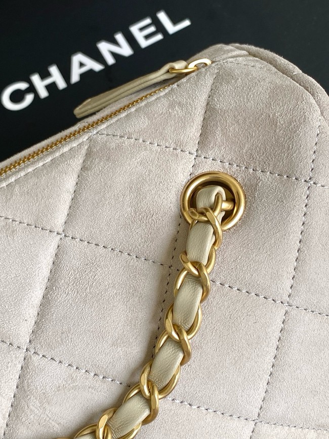 Chanel velvet Bowling Bag AS5791 Cream