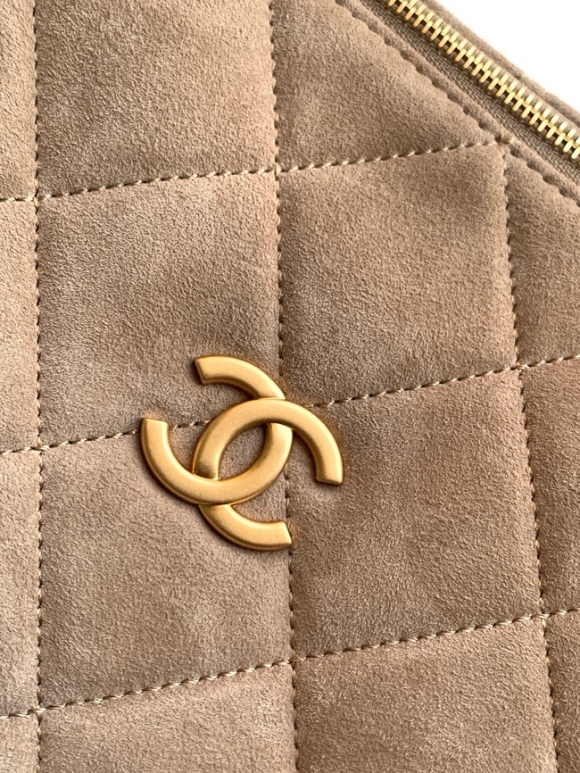Chanel velvet Small Bowling Bag AS5792 Khaki