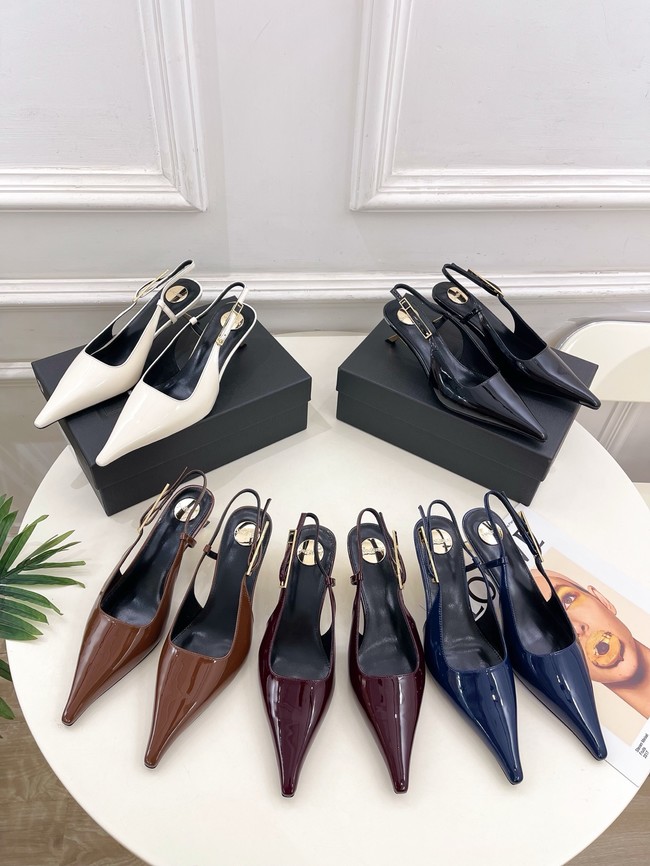 Saint Laurent JEANNE slingback pumps leather 21051-4
