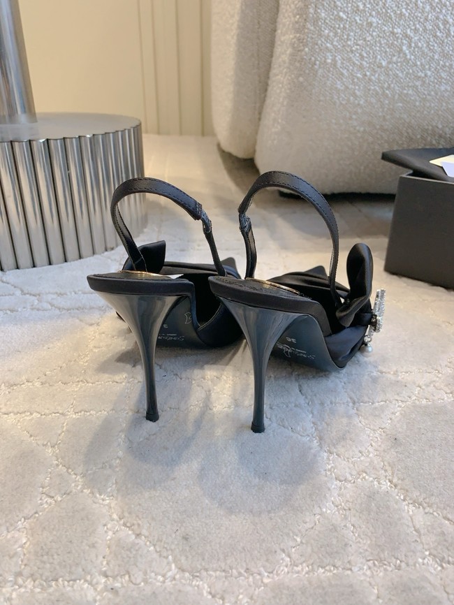 Saint Laurent AMALIA slingback pumps in satin crepe 21072-2