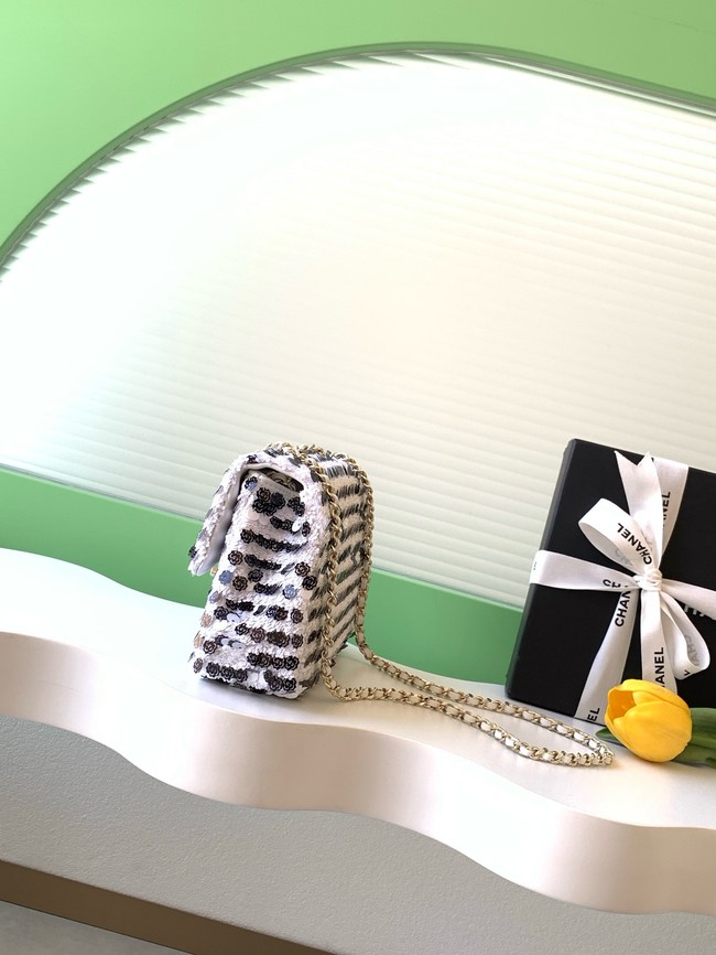 CHANEL Evening Bag AS4298 black&white