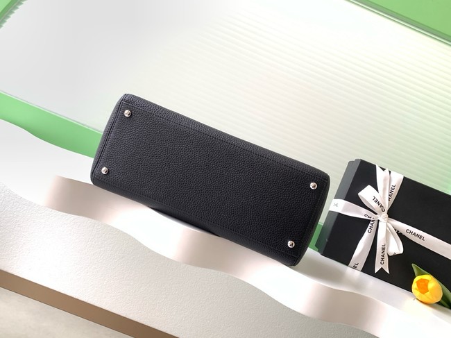 CHANEL Medium Tote Bag AS2156 black&Silver-Tone Metal