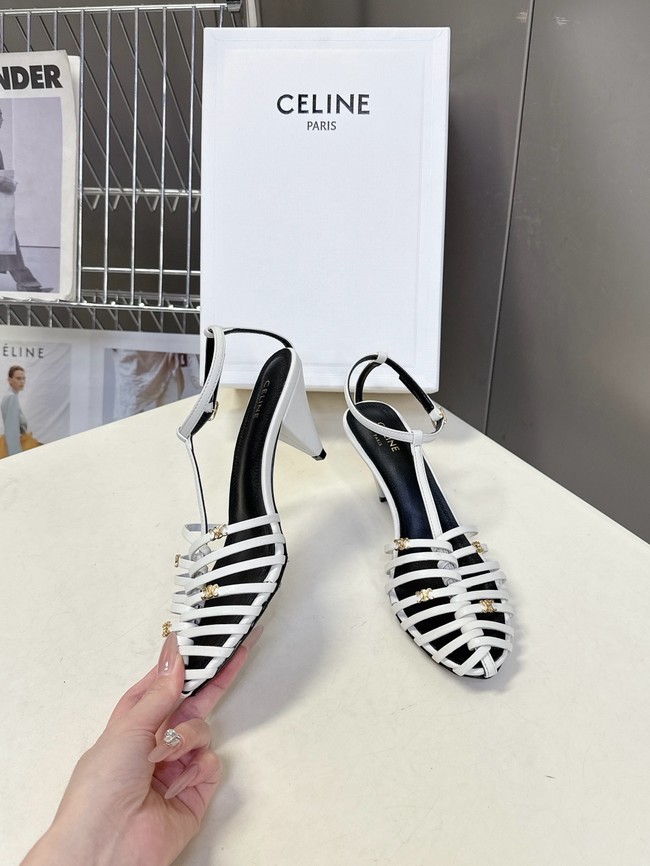CELINE CAGE HEELED SANDAL IN GOATSKIN 36633-4