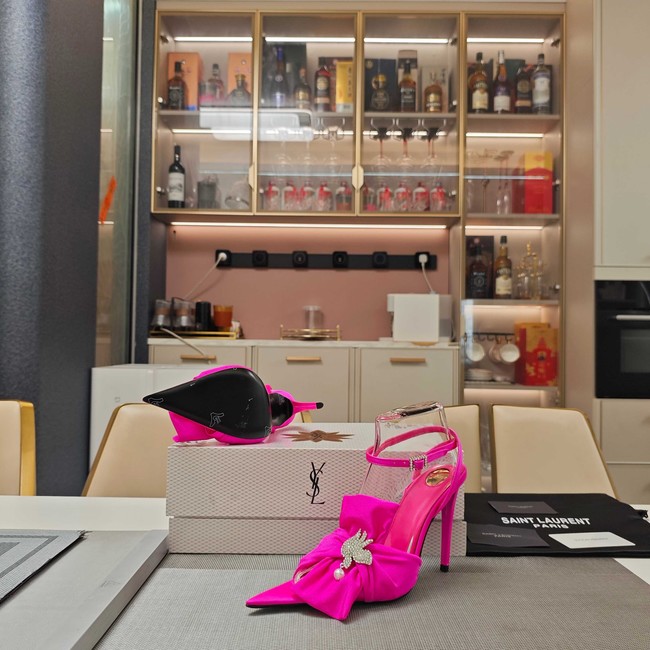 Saint Laurent AMALIA slingback pumps in satin crepe Heel 10.5CM 35964-6