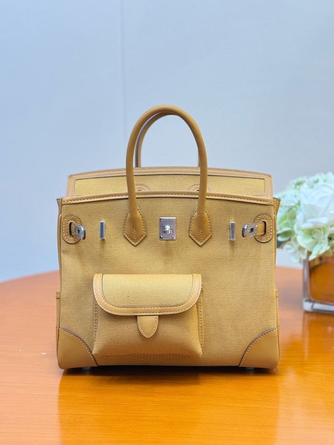 Hermes Birkin Toile & Cuir H6987-5