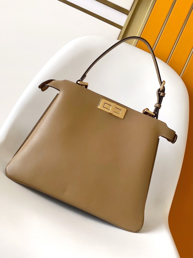 FENDI Way Medium Cowhide Bag 8BN367 brown