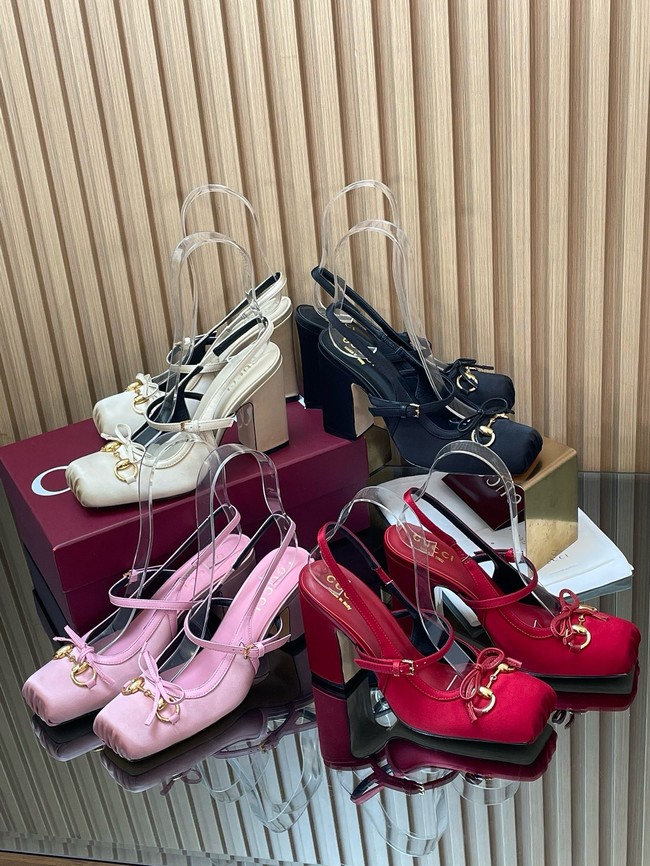 Gucci Womens slingback pump with Horsebit Heel 9.5CM 66924-3