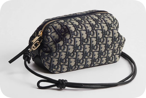 Dior Bow Pouch Blue Dior Oblique Jacquard S3900OT