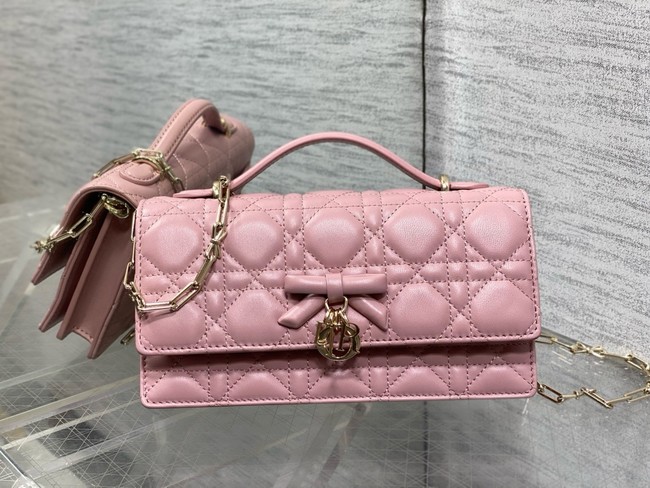 My Dior Mini Bag Cannage Lambskin S0984PU pink