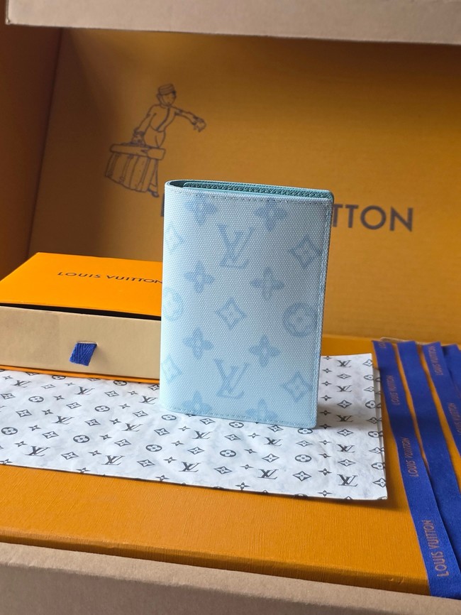 Louis Vuitton Passport Cover M27613 Bleu Courrier