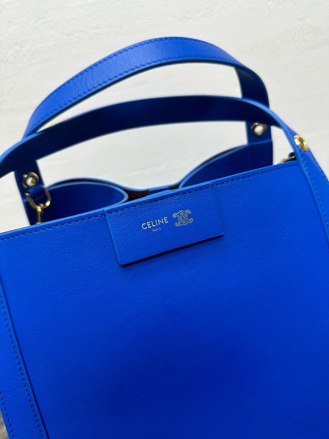 Celine SMALL CUBE BAG NATURAL Calfskin 124182 electric blue