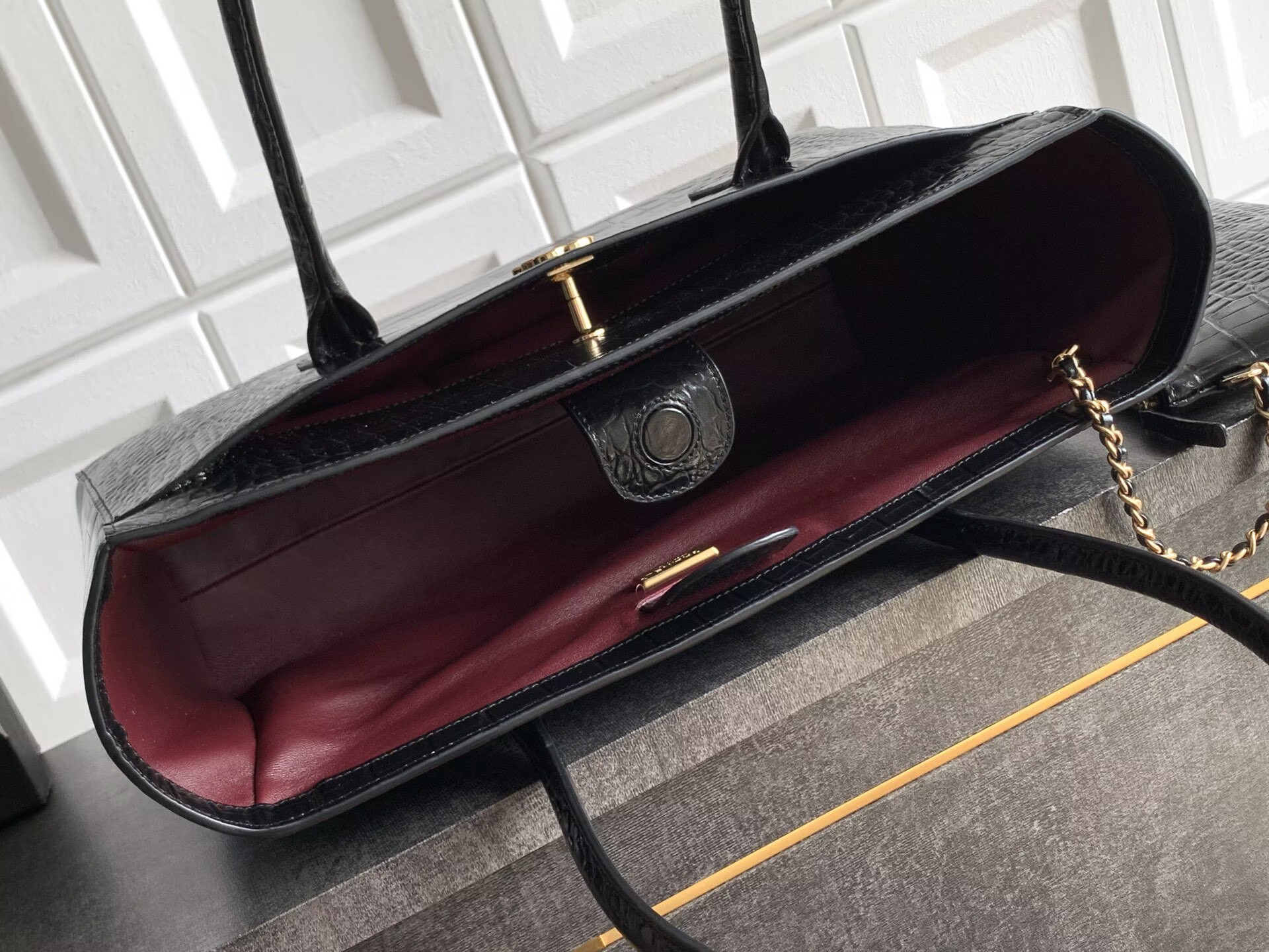 Chanel 2026SS Original Crocodile Leather A31021 Black Chanel 2026SS Original Crocodile Leather A31021 Black