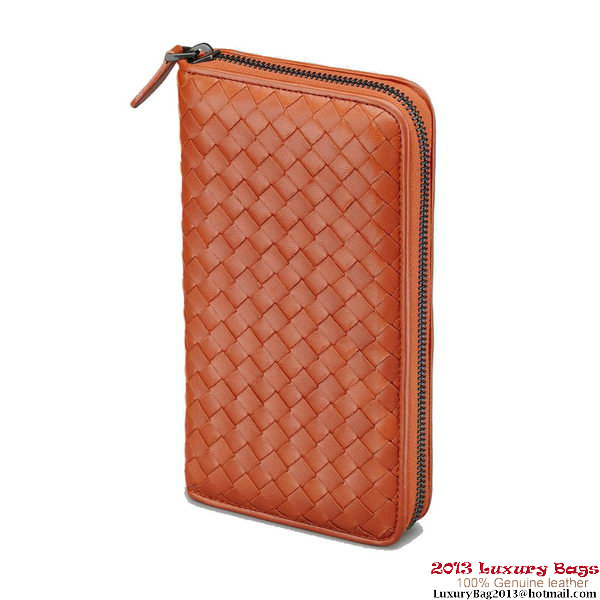 Bottega Veneta 275064 V001N 6314 Intrecciato Nappa Zip Around Wallet Rust Bottega Veneta 275064 V001N 6314 Intrecciato Nappa Zip Around Wallet Rust