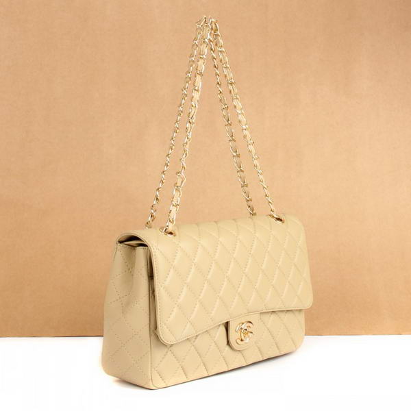 Chanel Jumbo Bags 1119 Apricot Leather Golden Hardware Chanel Jumbo Bags 1119 Apricot Leather Golden Hardware