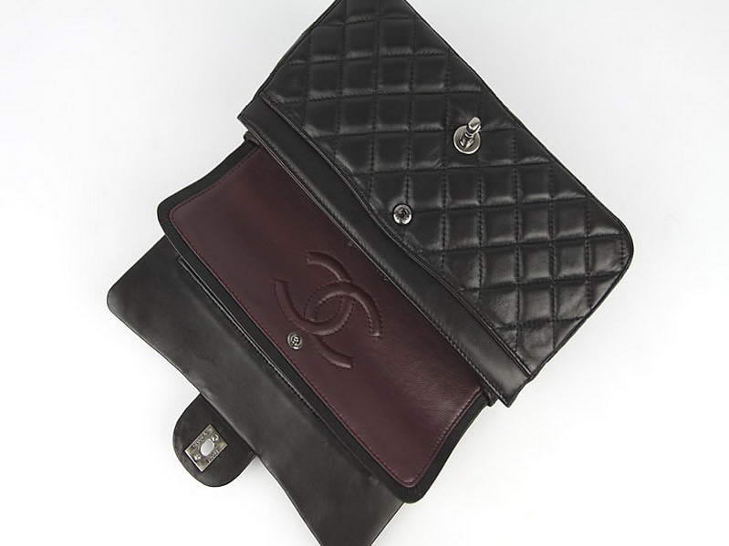 Chanel 2.55 Series Original Leather Flap Bag A01112 Black Silver Chanel 2.55 Series Original Leather Flap Bag A01112 Black Silver