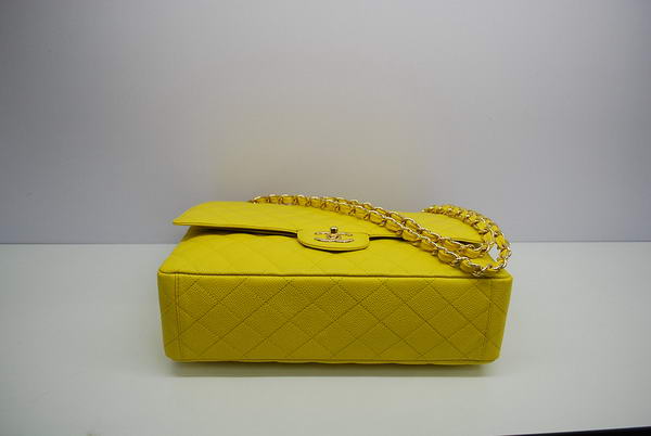 Chanel Maxi Double Flaps Bag A36098 Lemon Original Caviar Leather Gold Chanel Maxi Double Flaps Bag A36098 Lemon Original Caviar Leather Gold