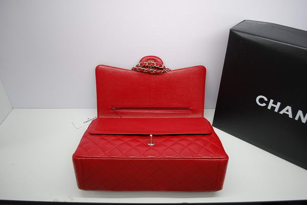 Chanel Maxi Double Flaps Bag A36098 Red Original Caviar Leather Silver Chanel Maxi Double Flaps Bag A36098 Red Original Caviar Leather Silver