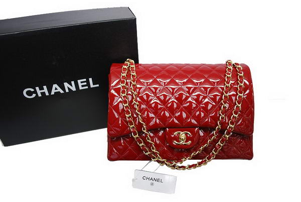 Chanel Maxi Double Flaps Bag A36098 Red Original Patent Leather Gold Chanel Maxi Double Flaps Bag A36098 Red Original Patent Leather Gold