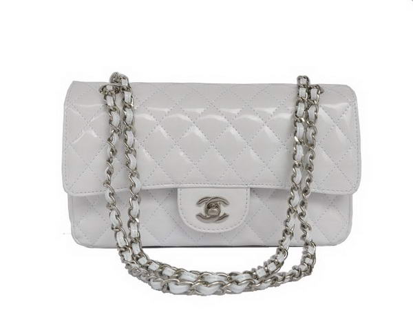 buy Cheap Chanel 2.55 Series White Patent Leather Flap Bag Silver Hardware buy Cheap Chanel 2.55 Series White Patent Leather Flap Bag Silver Hardware