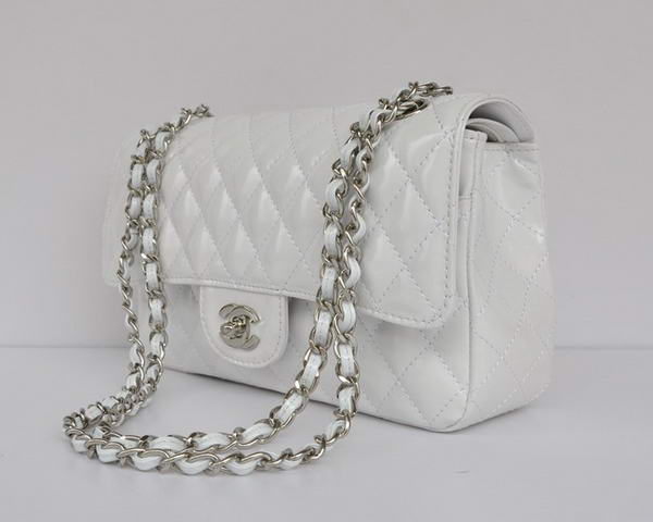buy Cheap Chanel 2.55 Series White Patent Leather Flap Bag Silver Hardware buy Cheap Chanel 2.55 Series White Patent Leather Flap Bag Silver Hardware