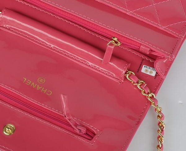 Top Quality Chanel A33814 Peach Patent Leather Flap Bag Gold Top Quality Chanel A33814 Peach Patent Leather Flap Bag Gold