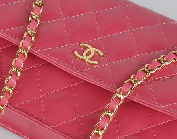 Top Quality Chanel A33814 Peach Patent Leather Flap Bag Gold Top Quality Chanel A33814 Peach Patent Leather Flap Bag Gold