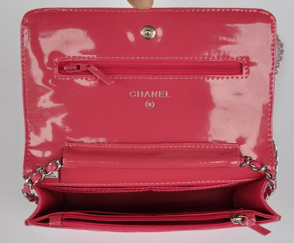 Top Quality Chanel A33814 Peach Patent Leather Flap Bag Silver Top Quality Chanel A33814 Peach Patent Leather Flap Bag Silver